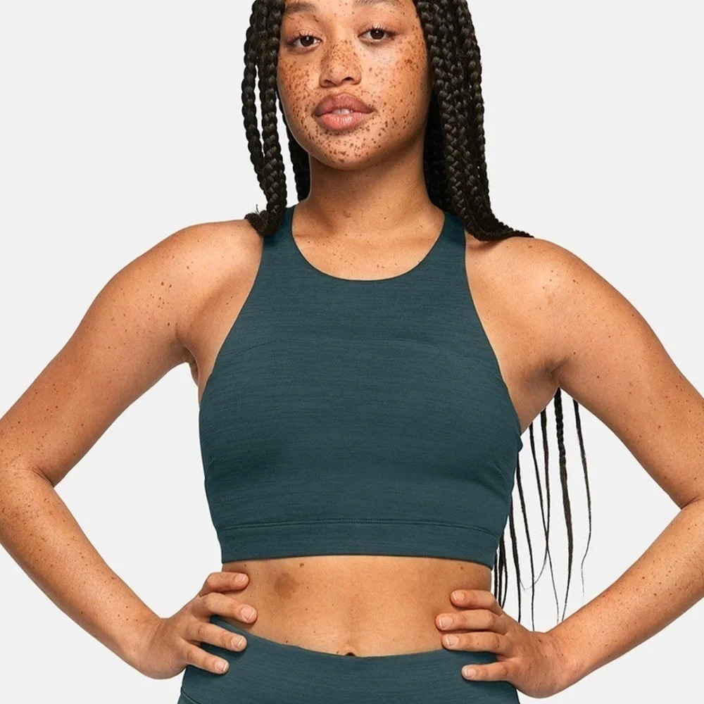 Outdoor Voices Evergreen Move Free/ Tech Sweat Crop Top, Size Xs